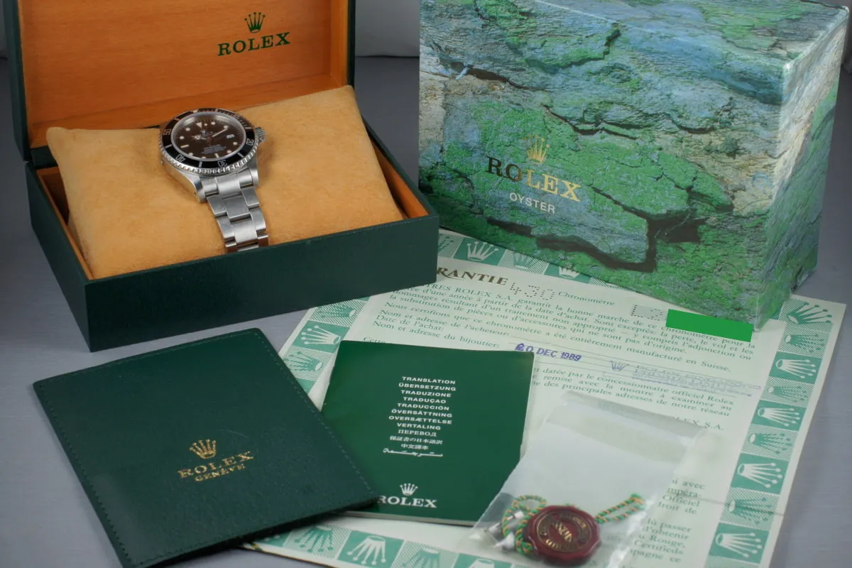 1989 Rolex Sea Dweller 16600 with Box and Papers