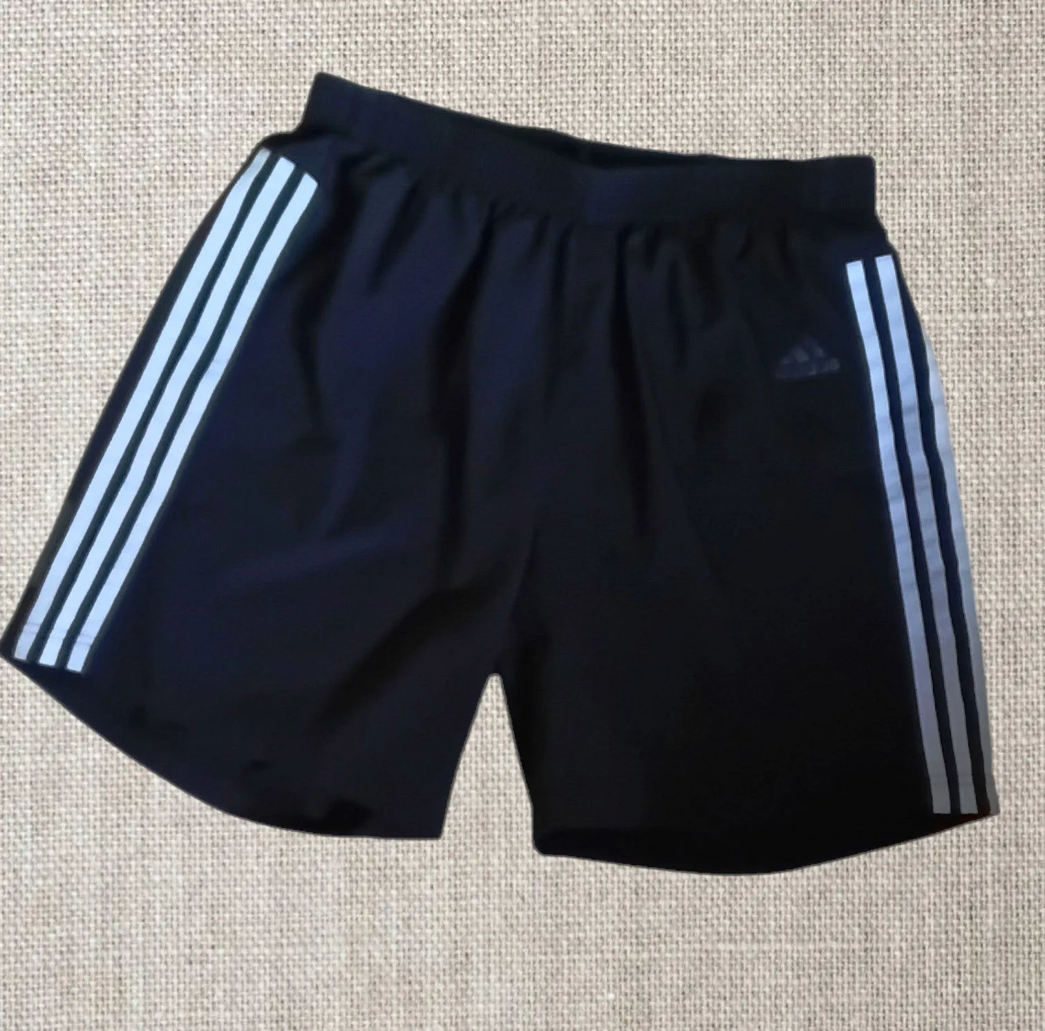 Adidas Men’s Black Mesh Lined Drawstrings Swim Trunks Shorts Size M