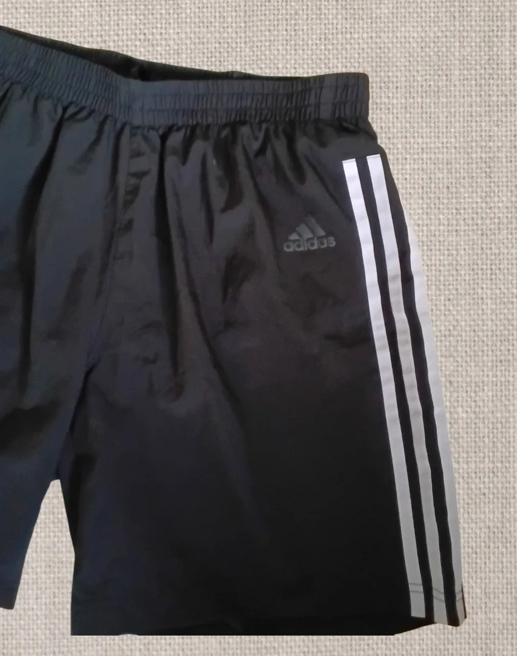 Adidas Men’s Black Mesh Lined Drawstrings Swim Trunks Shorts Size M