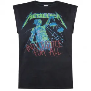 Amplified Mens Justice For All Metallica Sleeveless T-Shirt