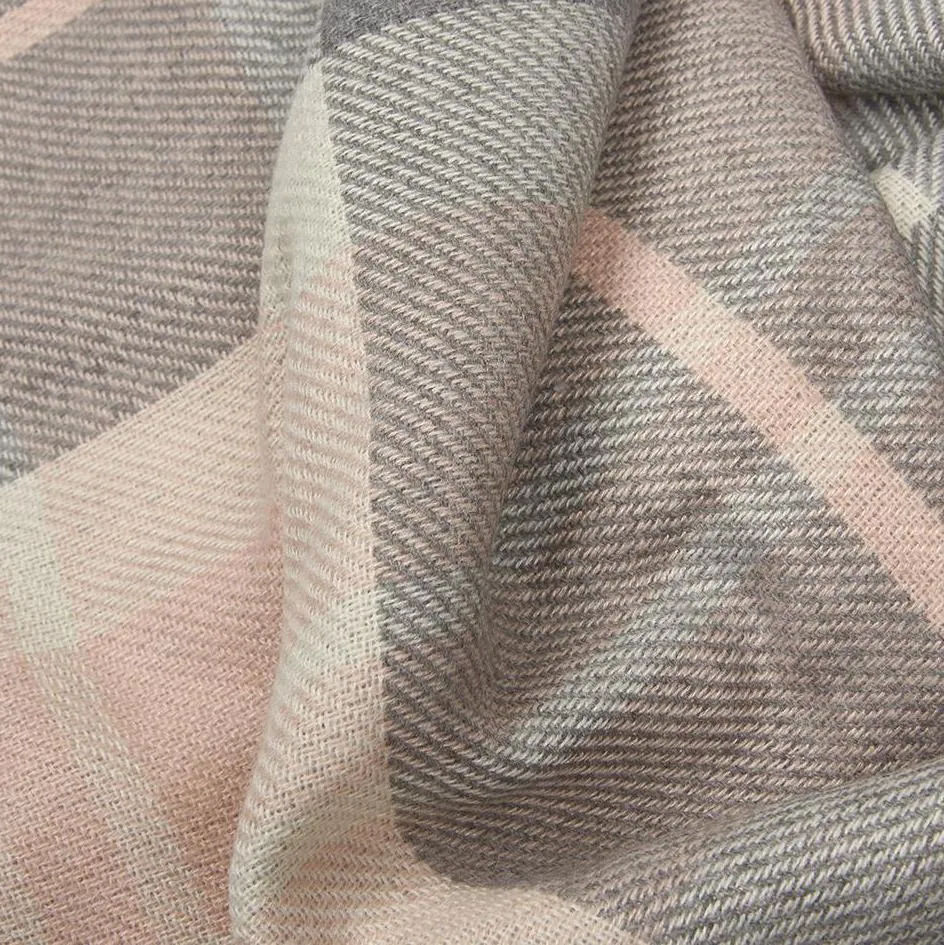 Barbour Scarf-Portree-Reversible-Wrap-Pink/Grey-LSC0206PI11