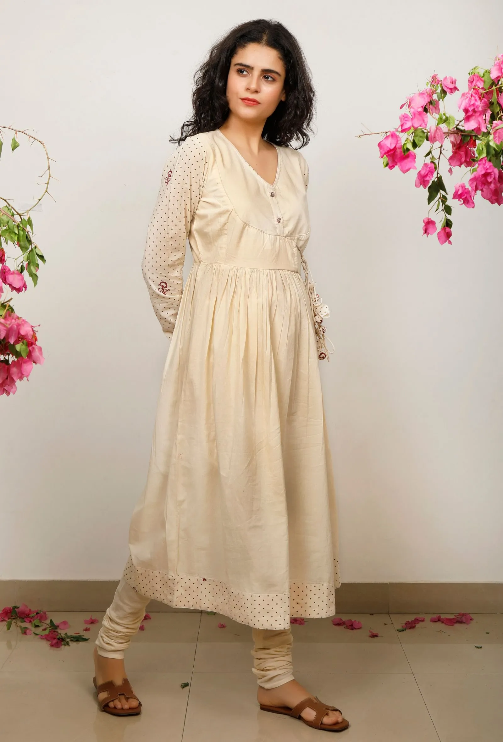 Beige Cotton Kurta