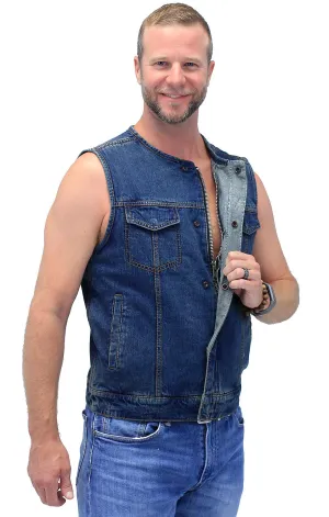 Blue Denim Club Vest w/Easy Access Pocket #VMC624GU