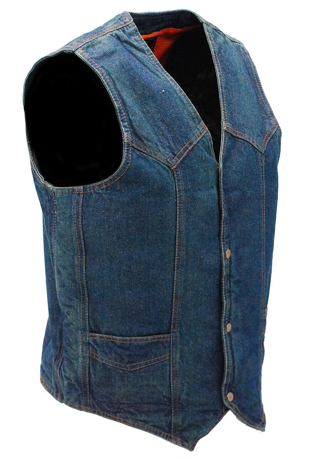 Blue Denim Vest w/Large Inside Pockets #VMC42703U