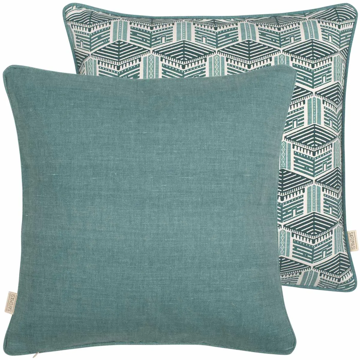 Blue Kullu House Cushion Cover