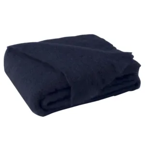 Brushed Mohair Throw Navy Blue by Lands Downunder