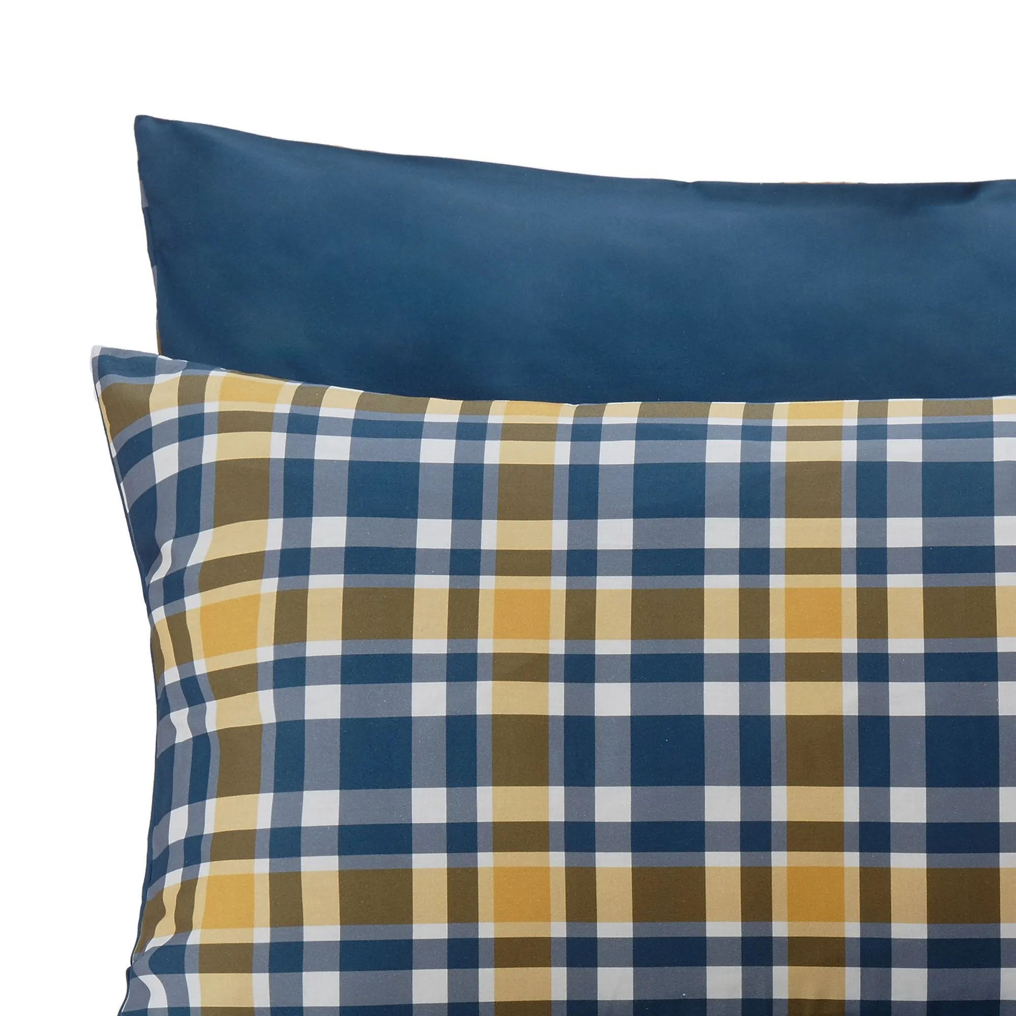 Cabril Pillowcase [Dark blue/Mustard/White]