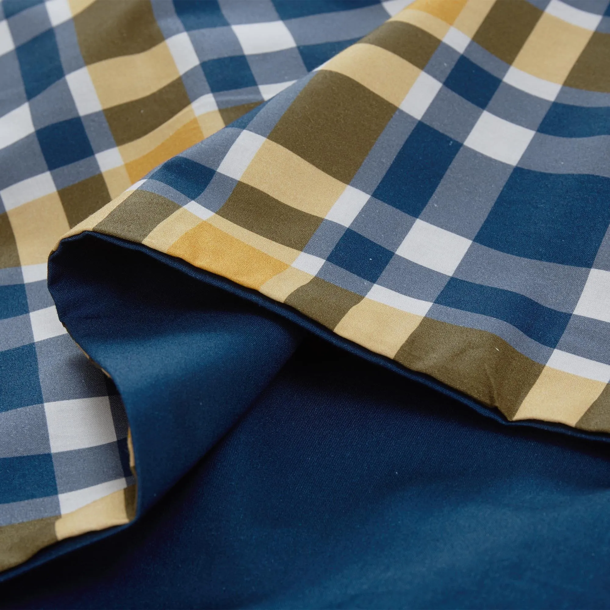 Cabril Pillowcase [Dark blue/Mustard/White]