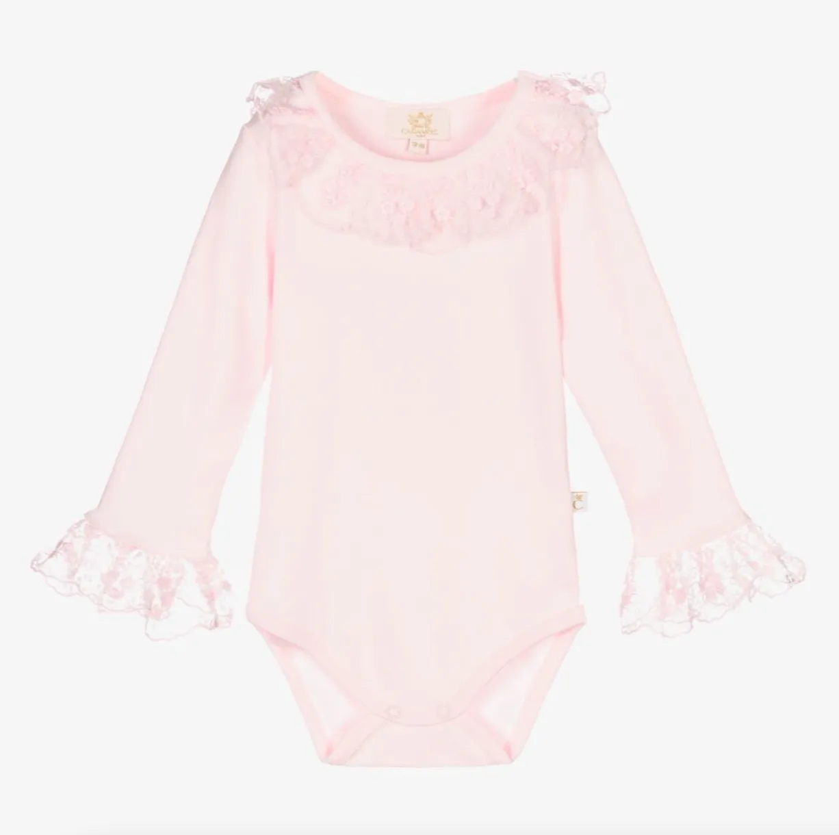 Caramelo Kids - Pink lace body suit, 03417