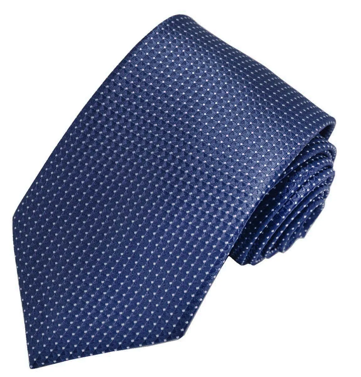 Classic Navy Blue Pindot Men's Necktie