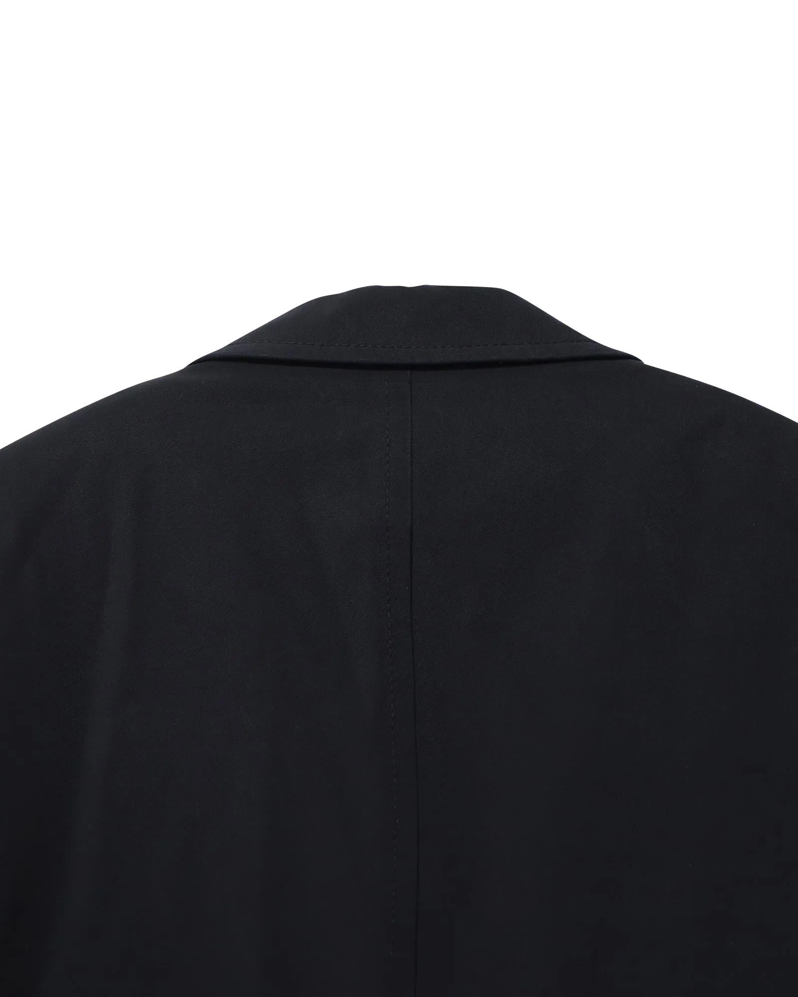 Classic Single-Breasted Black Polyester Jacket