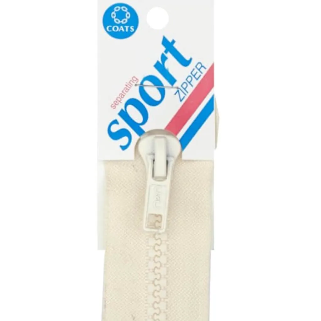 Coats Sport Separating Zipper 20in Natural