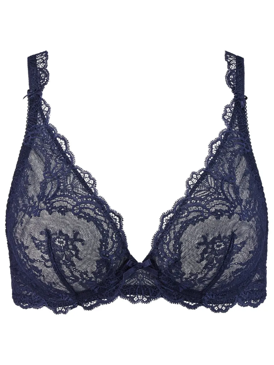 Danse Des Sens Triangle Plunge Bra - Evening Blue