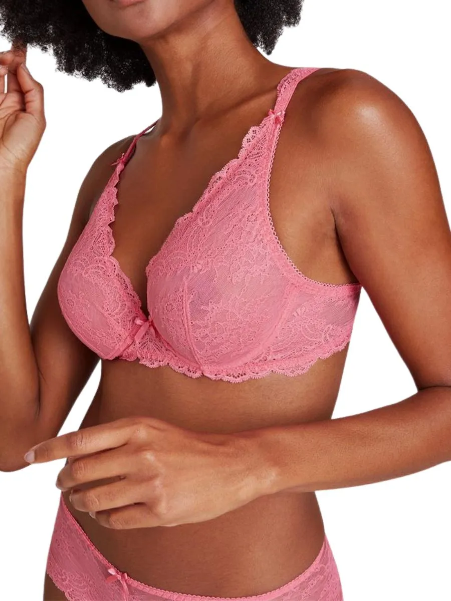 Danse Des Sens Triangle Plunge Bra - Guava