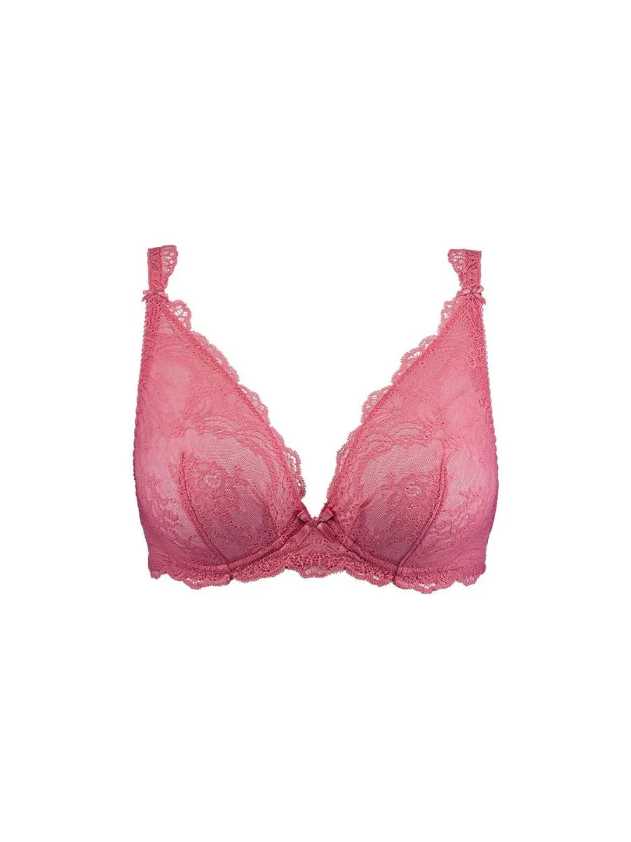 Danse Des Sens Triangle Plunge Bra - Guava