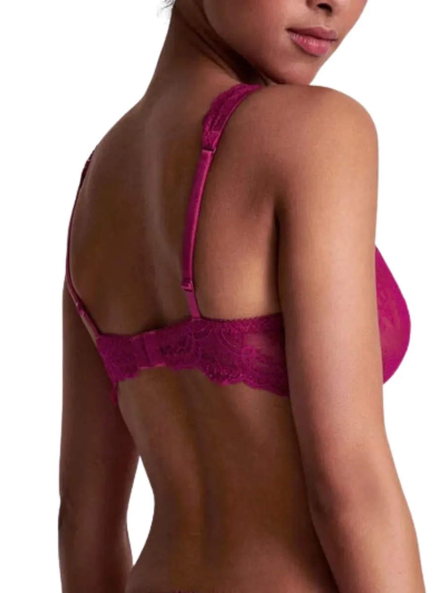 Danse Des Sens Triangle Plunge Bra - Pink Pulsion