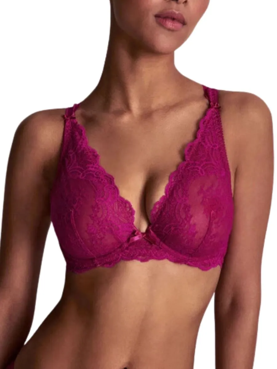 Danse Des Sens Triangle Plunge Bra - Pink Pulsion