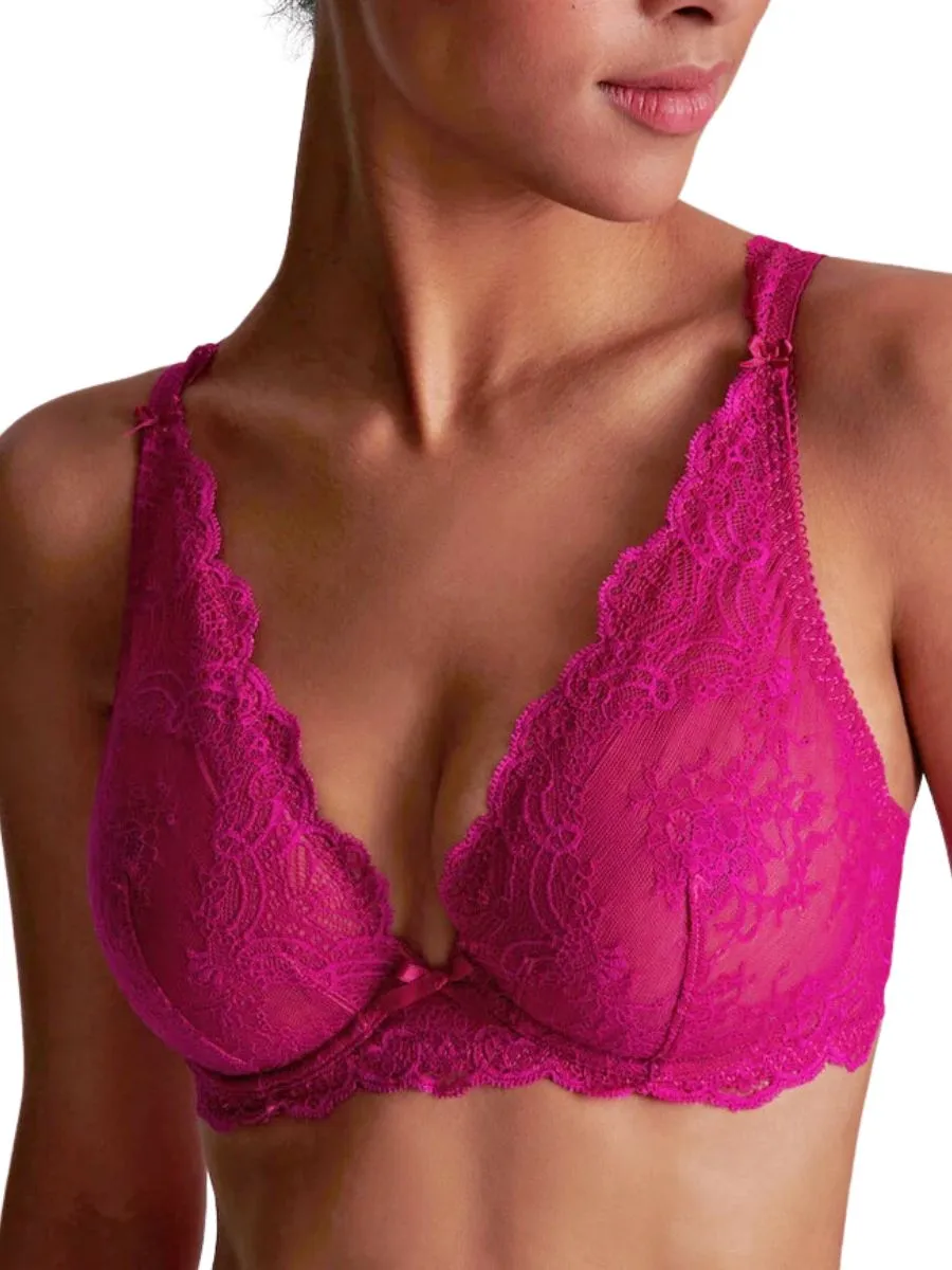 Danse Des Sens Triangle Plunge Bra - Pink Pulsion