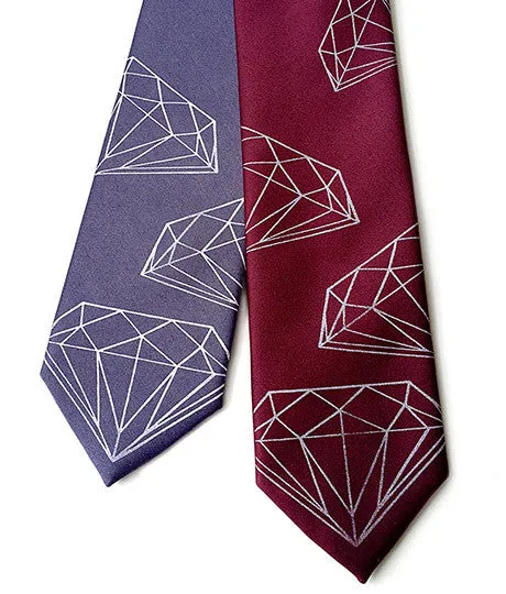 Diamond Print Silk Necktie