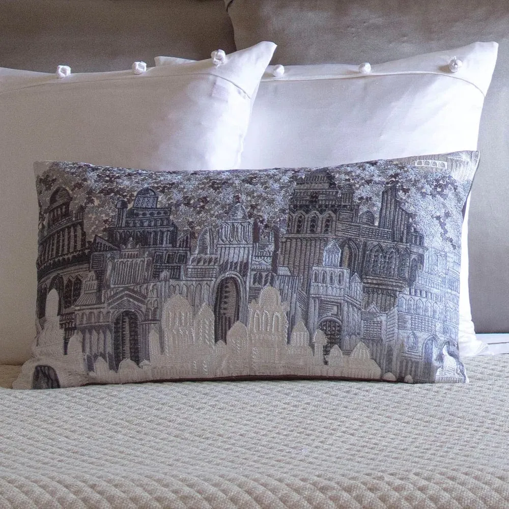 Duomo Grey Decorative Pillows by Ann Gish