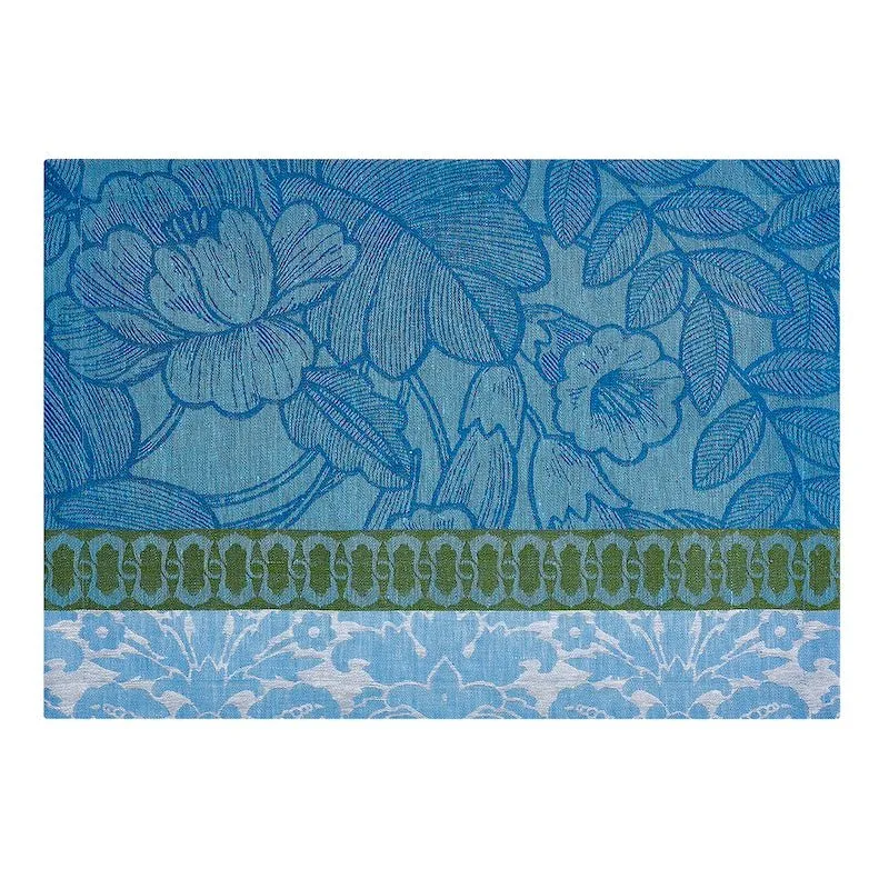 escapade tropicale blue placemat by le jacquard français