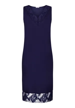 Eva TENCEL™ Lace Trim Tank Nightgown | Evening Blue 74884-2621