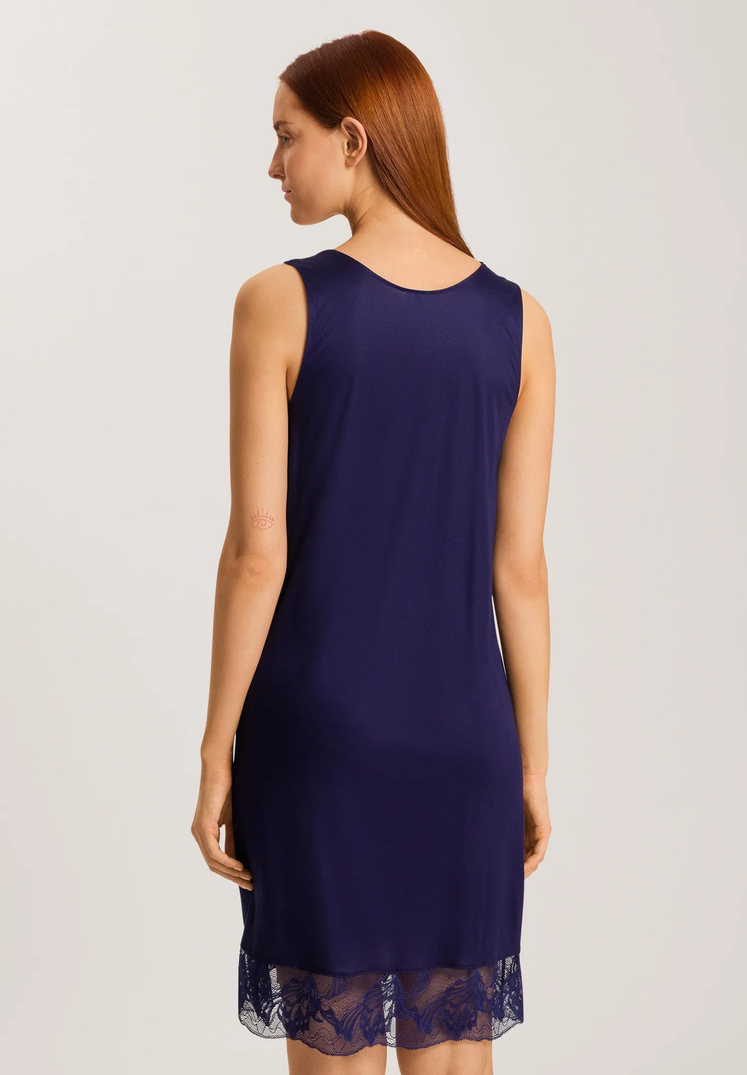 Eva TENCEL™ Lace Trim Tank Nightgown | Evening Blue 74884-2621