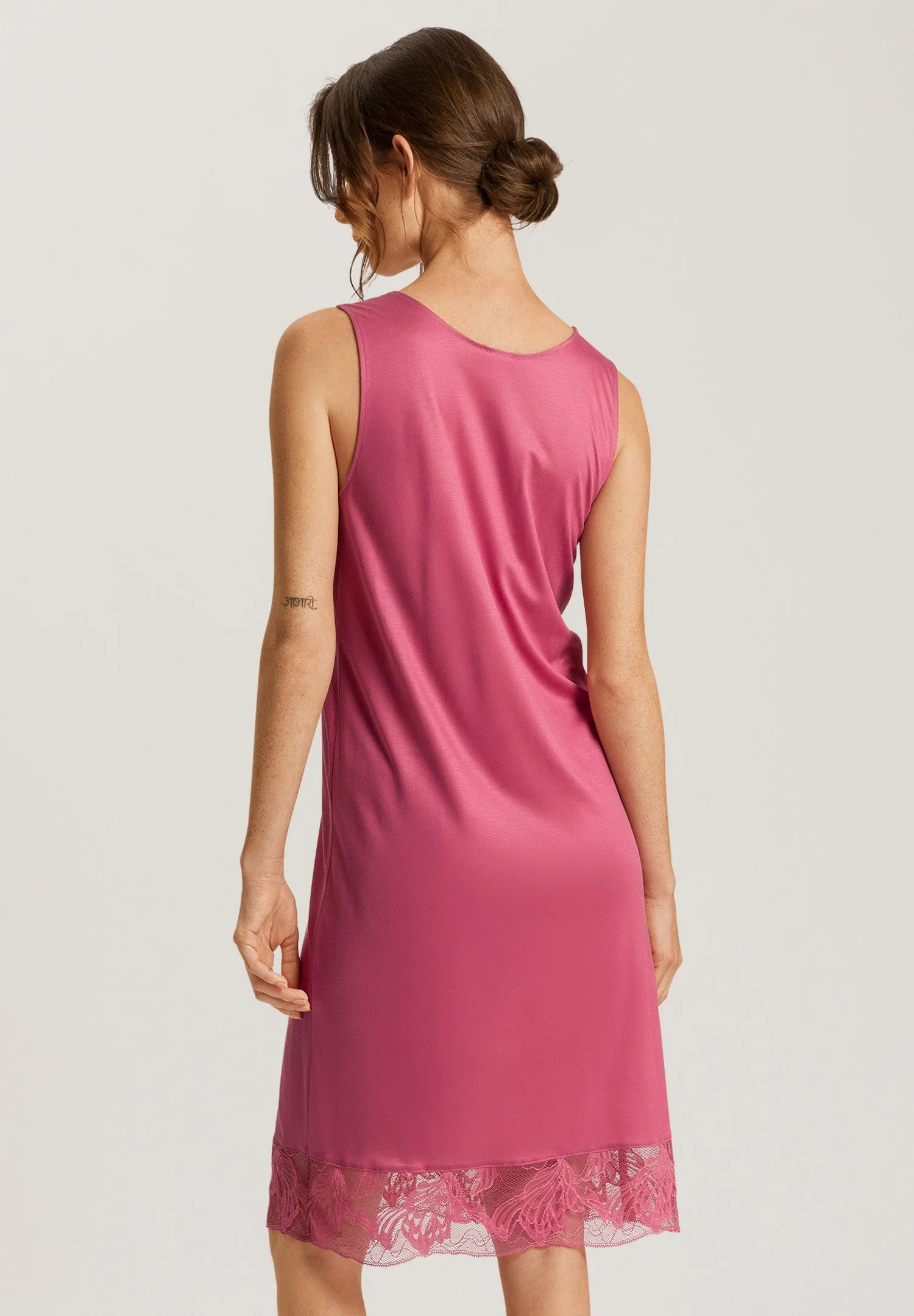 Eva TENCEL™ Lace Trim Tank Nightgown | Rose Wine 74884-2414