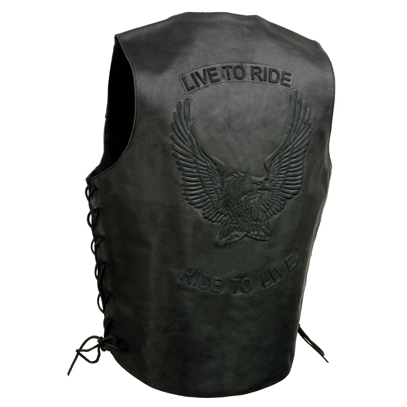 Event Leather's ELM3900 Men's 100% Genuine Motorcycle Leather Vest |