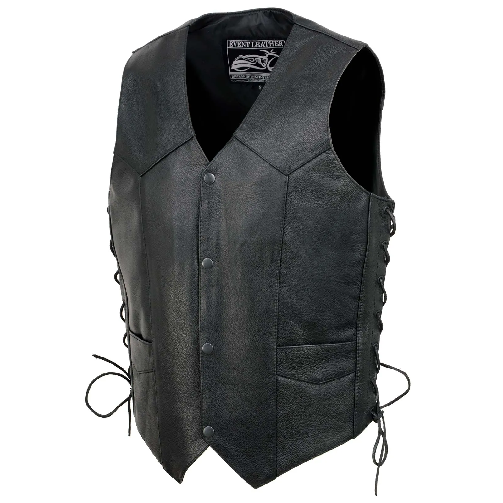 Event Leather's ELM3900 Men's 100% Genuine Motorcycle Leather Vest |