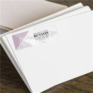 Geometric Marble Address Label