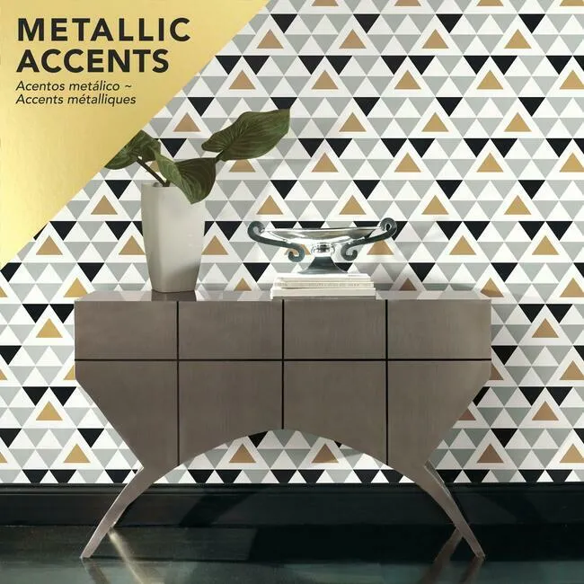 Geometric Triangle Peel and Stick Wallpaper