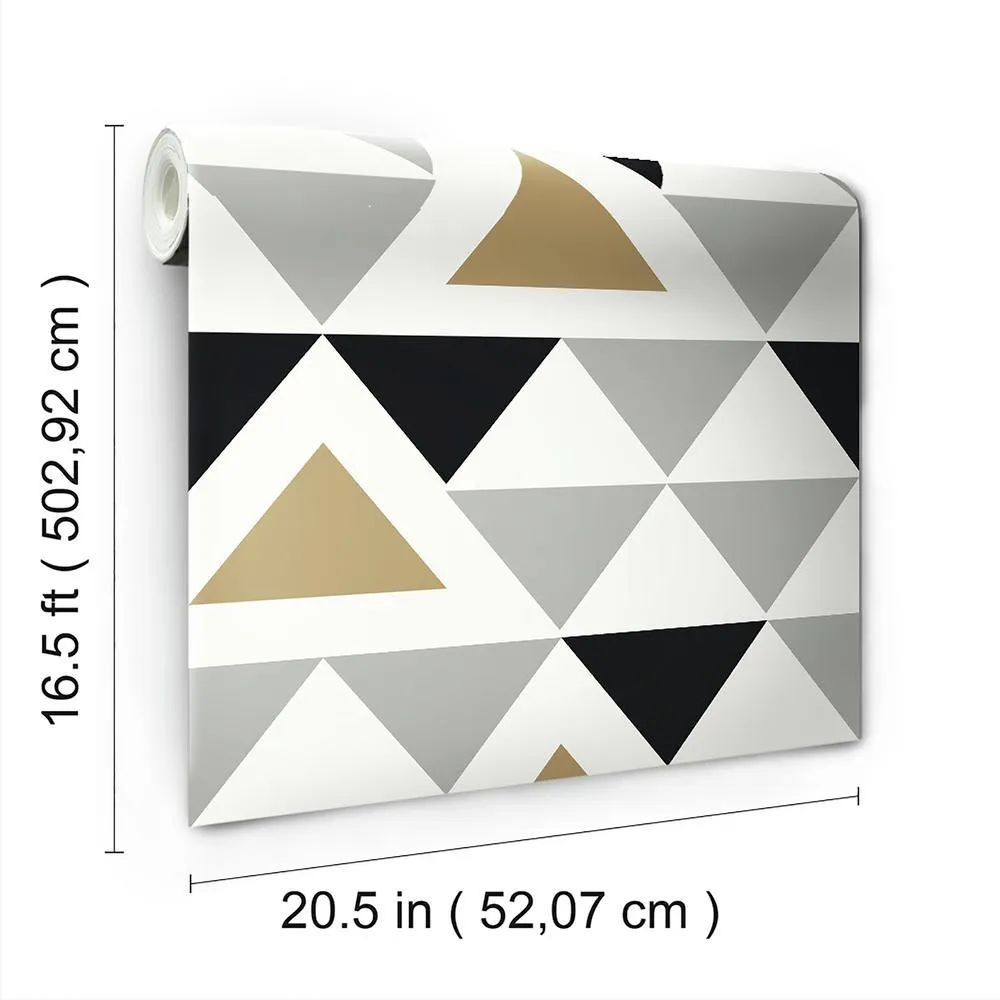 Geometric Triangle Peel and Stick Wallpaper