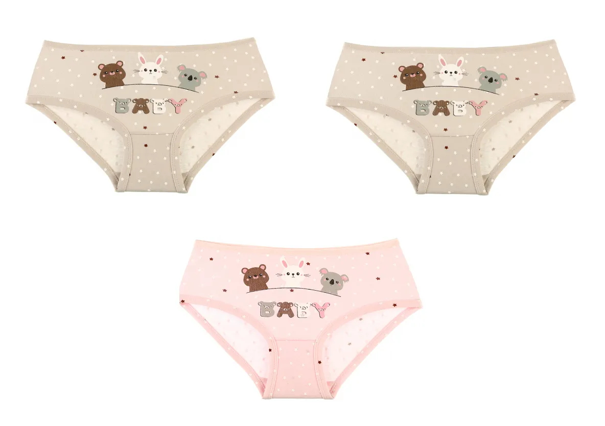 Girls Briefs Baby 3Pk (4-7yrs)