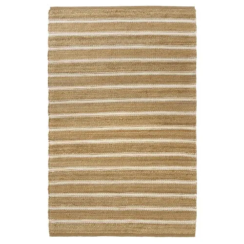 Handwoven Natural Fiber Striped Rug