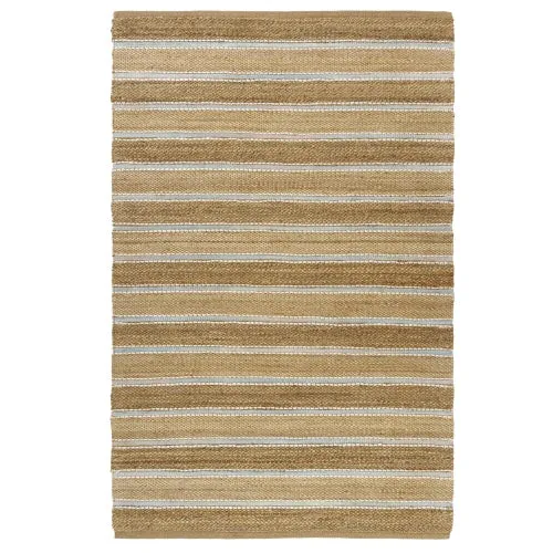 Handwoven Natural Fiber Striped Rug