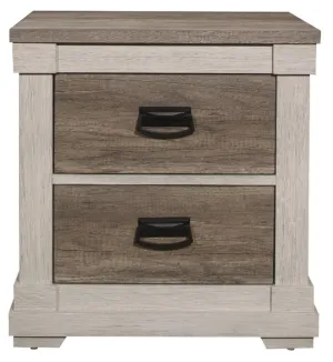 Homelegance Arcadia Nightstand in White & Weathered Gray 1677-4