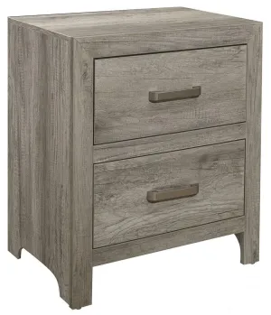 Homelegance Furniture Mandan 2 Drawer Nightstand in Weathered Gray 1910GY-4