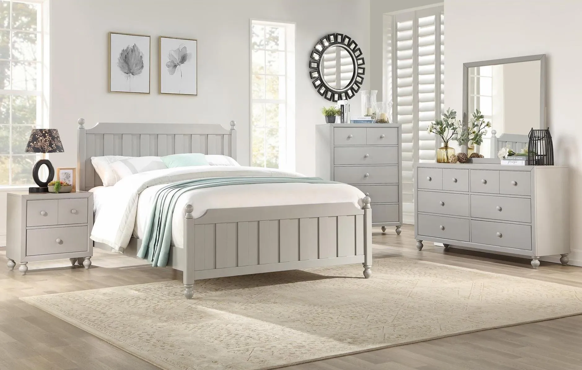 Homelegance Wellsummer 6 Drawer Dresser in Gray 1803GY-5