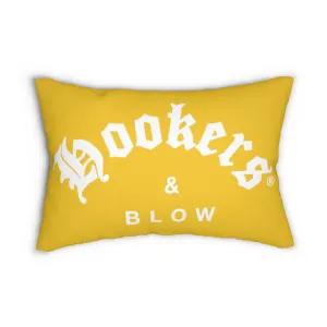 Hookers & Blow Gold Spun Polyester Lumbar Pillow