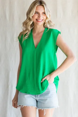 Kelly Green Sleeveless Top