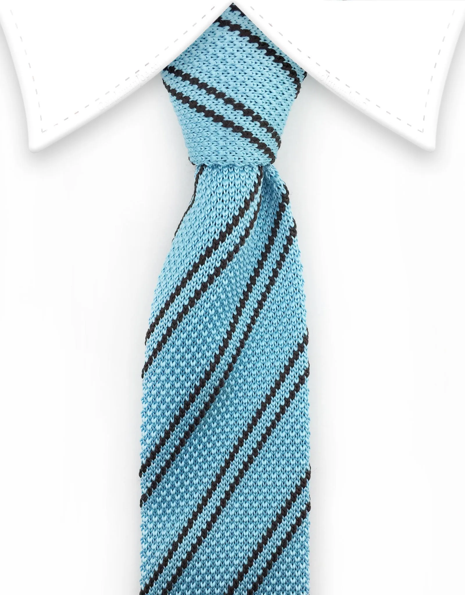 Light Blue Knitted Tie