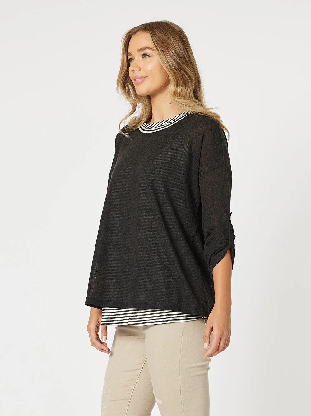 Lily 2 in 1 Top - Black