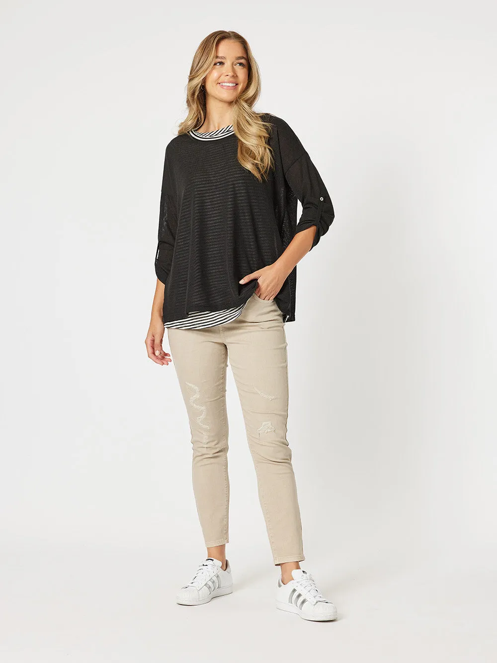 Lily 2 in 1 Top - Black