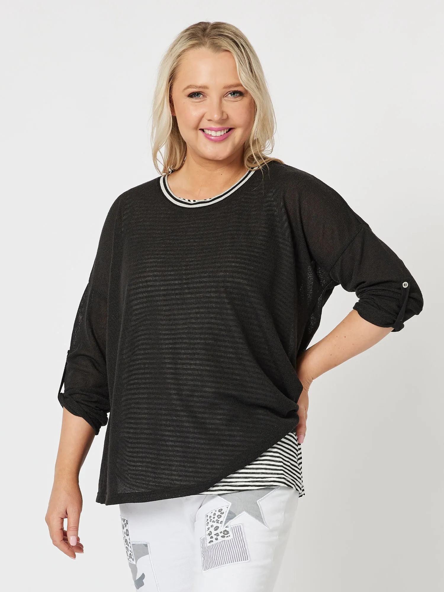 Lily 2 in 1 Top - Black