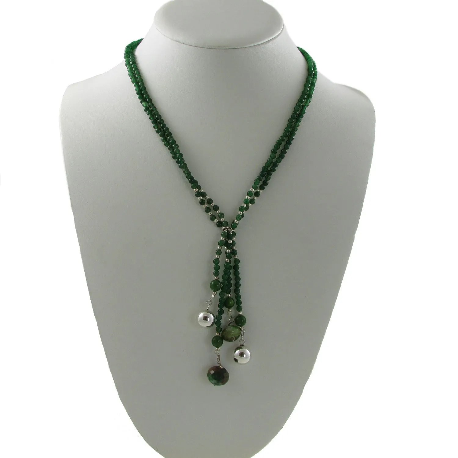 Malachite Lariat Necklace