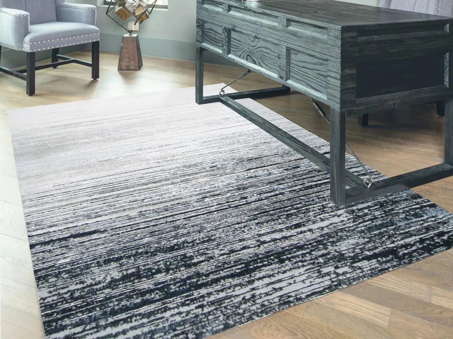 Micah 3337F Black/Grey Rug