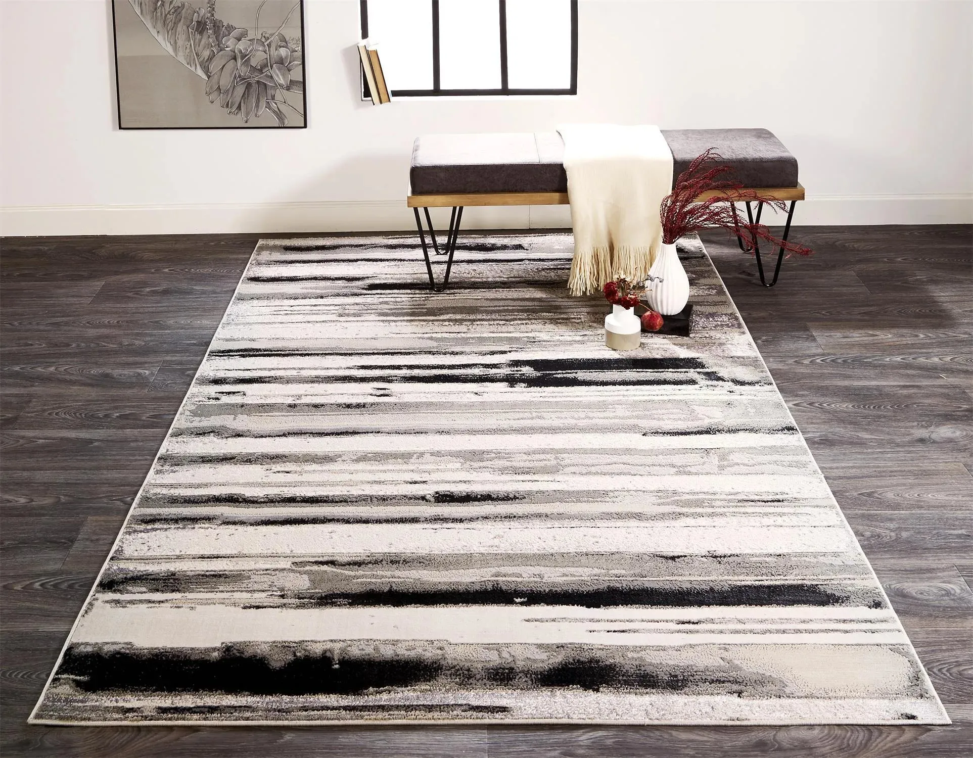 Micah 6943049F Silver/Grey Rug