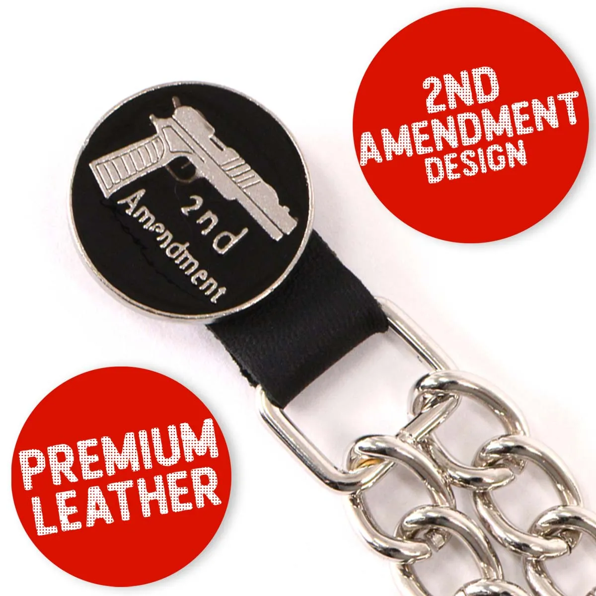 Milwaukee Leather 2nd Amendment Medallion Vest Extender - Double