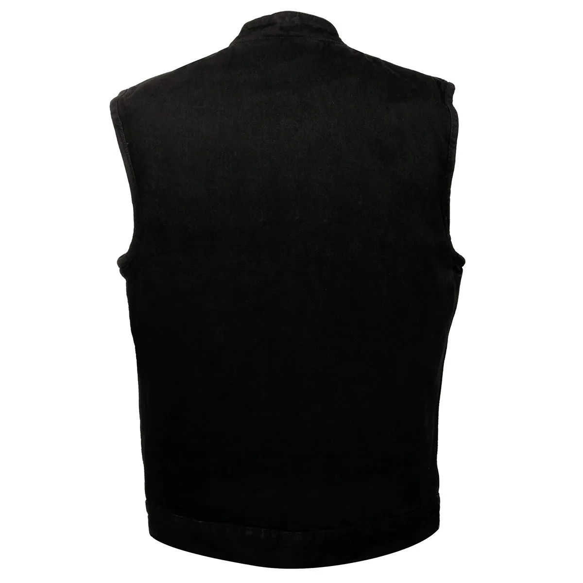 Milwaukee Leather DM2238 Men's Classic Black Denim Club Style Vest